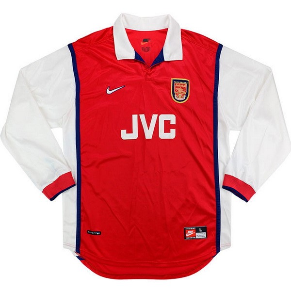 Camiseta Arsenal Replica Primera Ropa ML Retro 1998 1999 Rojo